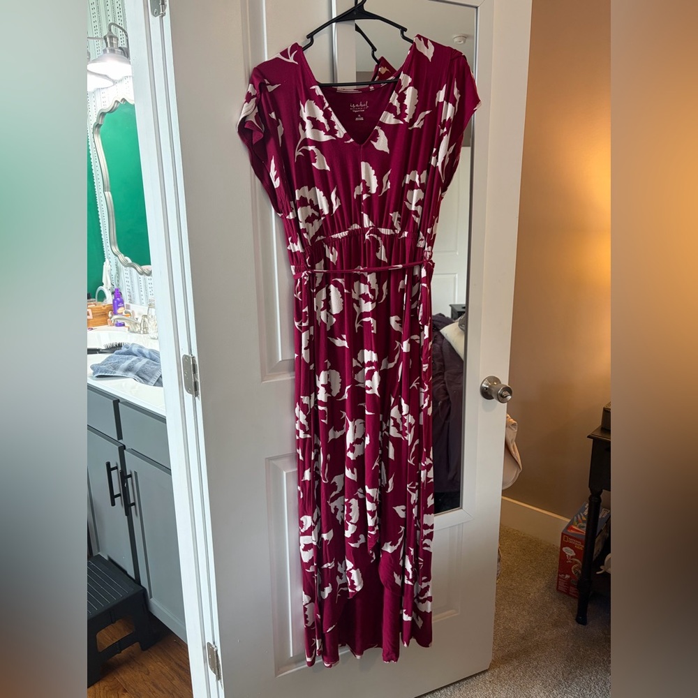 Isabel Maternity by Ingrid & Isabel Red and White Maxi Dress